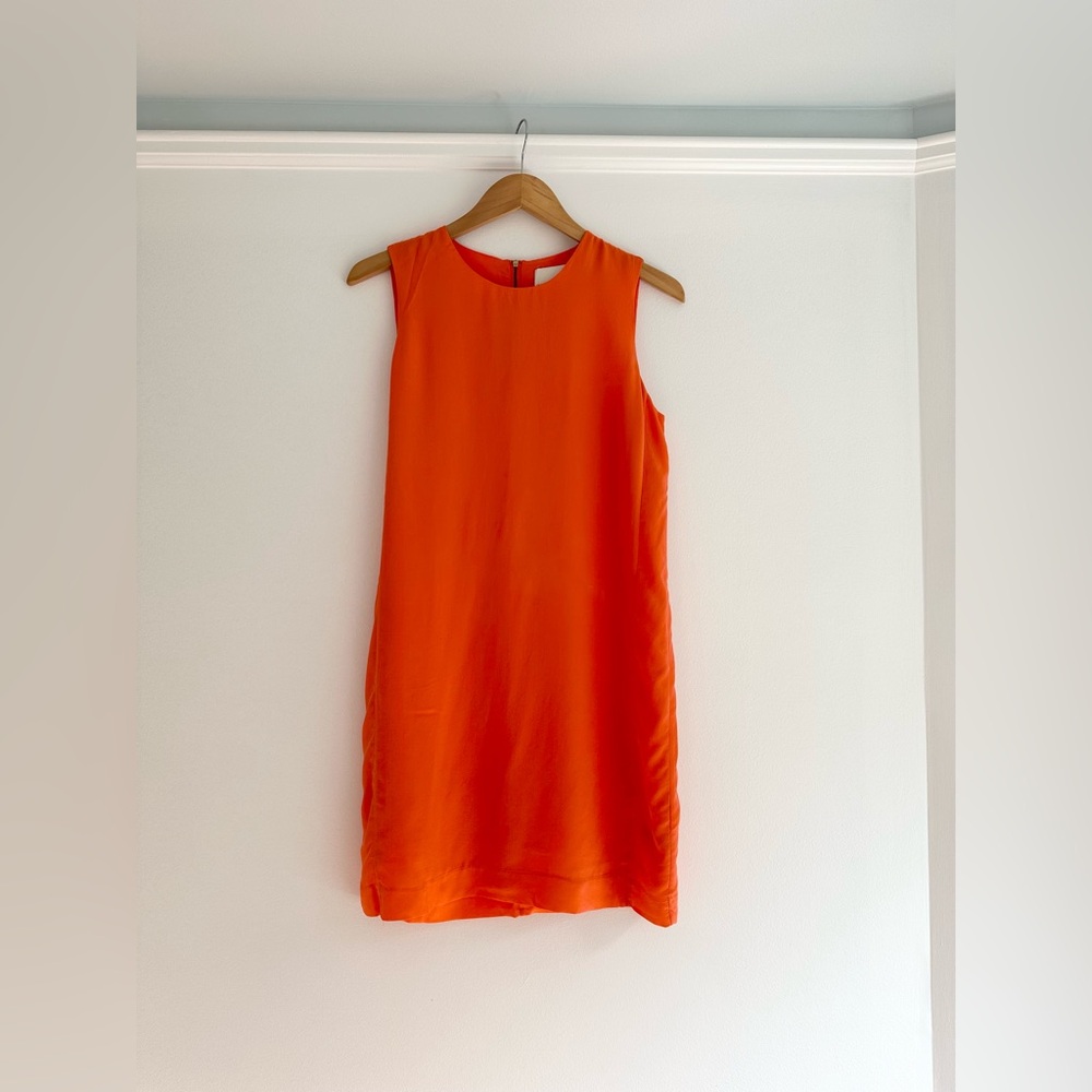 Cynthia Rowley, orange 100% silk dress, Size 8